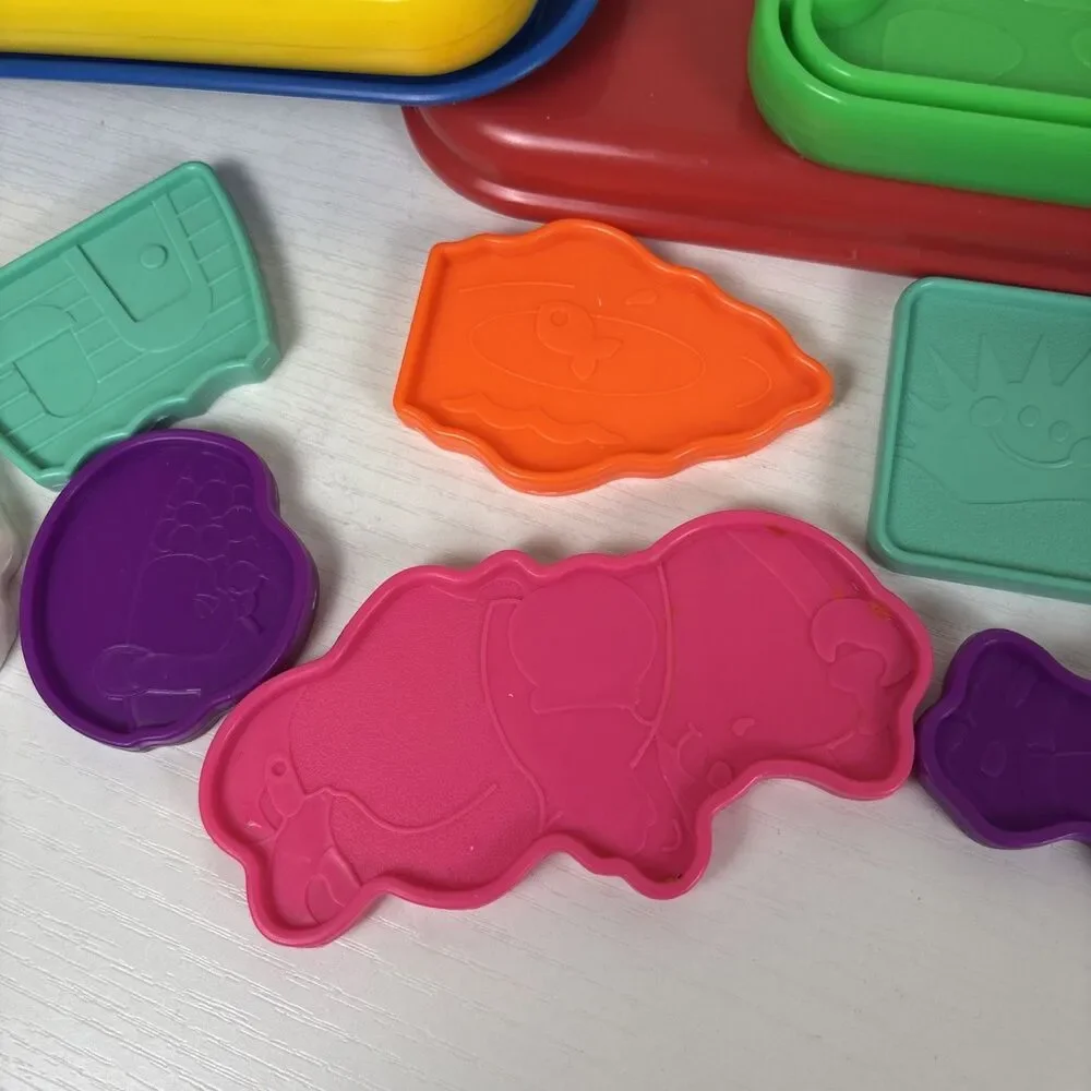 Fisher Price-Puzzle Book-9 Puzzle Pieces-1994-Vintage-As Shown Missing 2 Pieces